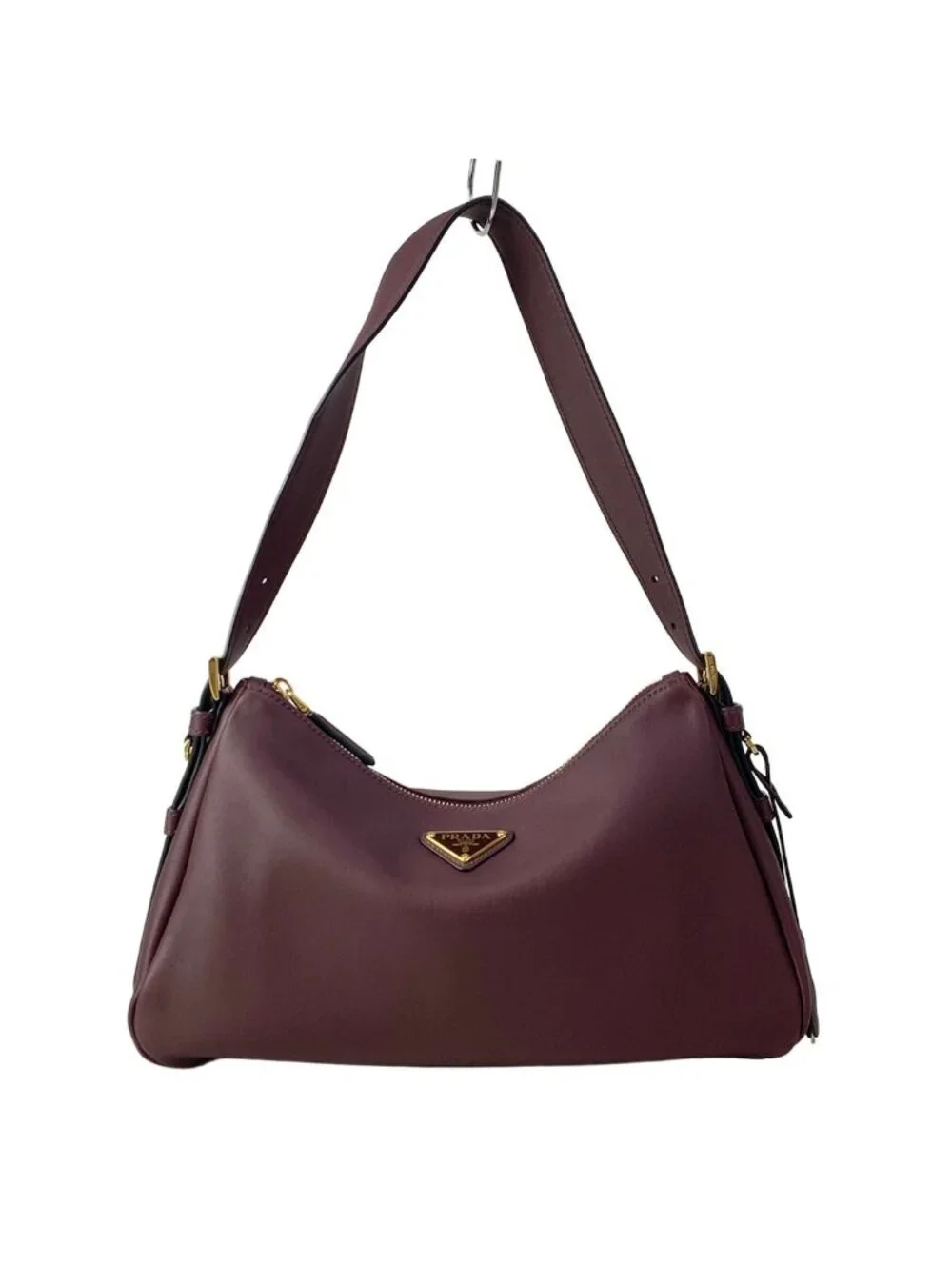 Prada Shoulder Bag Emme Medium Bordeaux Leather